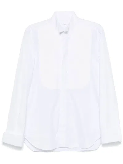 Barba Napoli Tuxedo Shirt In 白色