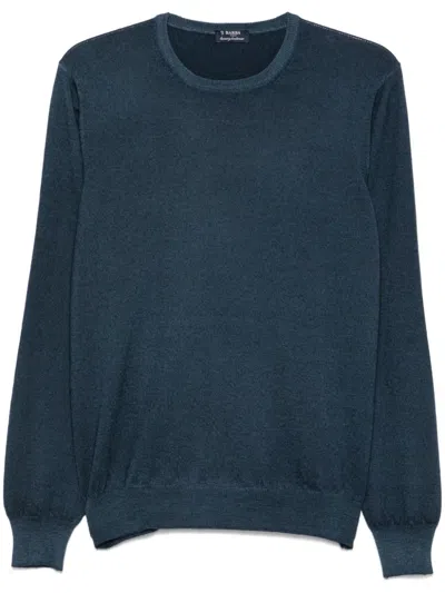 Barba Napoli Virgin Wool Sweater In Blue