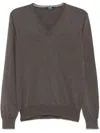Barba Napoli Virgin Wool Sweater In Brown