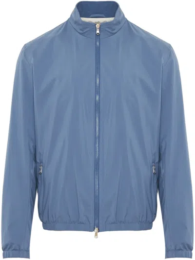 Barba Napoli Waterproof Jacket In Blue