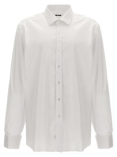 BARBA NAPOLI WHITE POPLIN SHIRT
