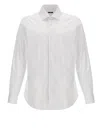 Barba Napoli Tailored Cotton Shirt Buttoned Cuffs In White