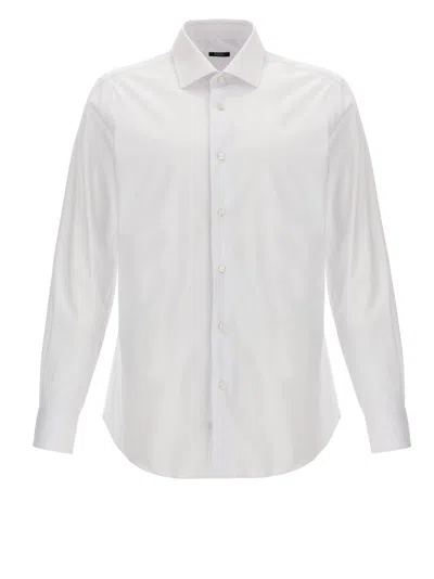 BARBA NAPOLI WHITE POPLIN SHIRT