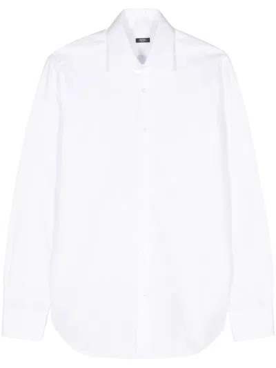 Barba Camicia In Popeline A Maniche Lunghe In White