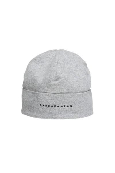 Barbara Alan Warm Grey Beanie In White