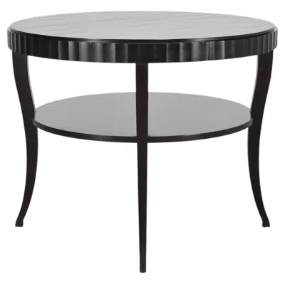 Pre-owned Barbara Barry Barbara Baker For Baker Art Deco Walnut Fluted Center Table In Brown