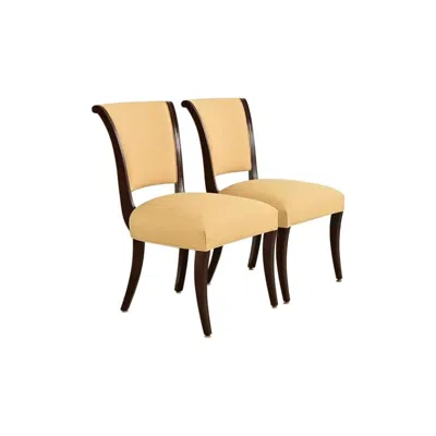 Pre-owned Barbara Barry For Baker Furniture Modern Regency Mahogany Side Chairs, Pair In Brown