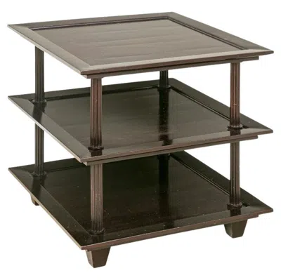 Pre-owned Barbara Barry For Baker Furniture Tiered Regency End Table In Brown
