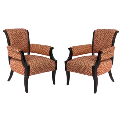 Pre-owned Barbara Barry For Baker Lounge Chairs In Brown