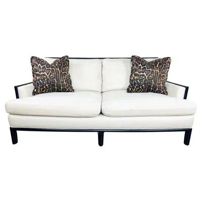 Pre-owned Barbara Barry For Mcguire Boxback Sofa In Brown