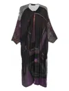 Barbara Bologna Abstract-print Button-front Dress In Black