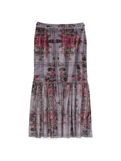 Barbara Bologna Floral-print Ruffled Midi Skirt In Multi