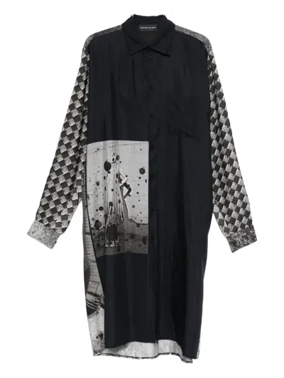Barbara Bologna Geometric-print Shirt In Black