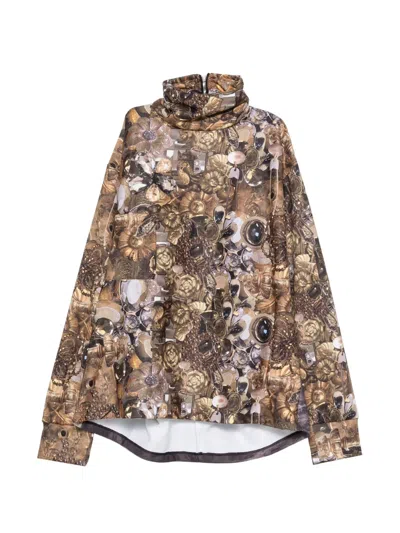 Barbara Bologna Graphic-print Zip-back Blouse In Multi