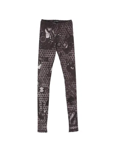 Barbara Bologna Graphic-print Zip-cuff Leggings In Black