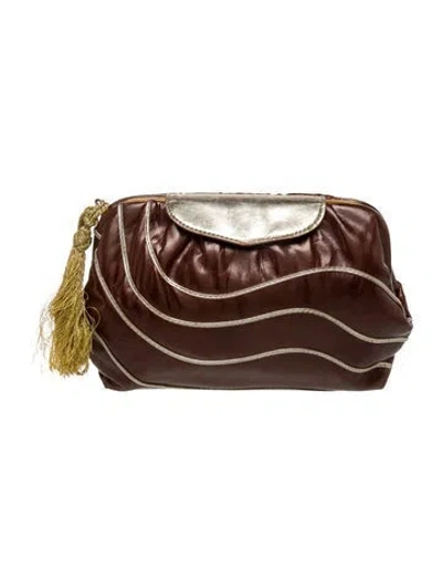 Pre-owned Barbara Bologna Leather Crossbody Bag In Brown