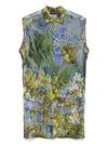 Barbara Bologna Printed Midi Dress In Blue