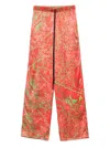 Barbara Bologna Printed Trousers In Red