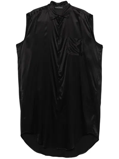 Barbara Bologna Satin Midi Dress In Schwarz