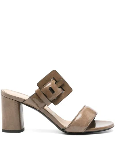 Barbara Bui 70mm Patent-leather Sandals In Neutral