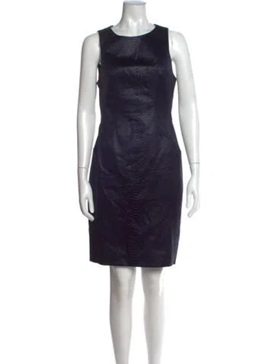 Pre-owned Barbara Bui Animal Print Knee-length Dress In Blue