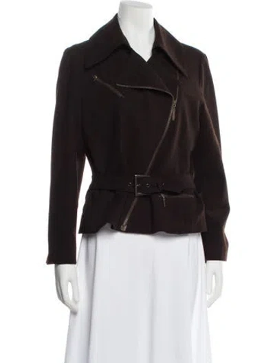 Pre-owned Barbara Bui Biker Jacket In Brown