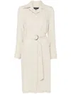 Barbara Bui Crepe Midi Dress In Neutrals