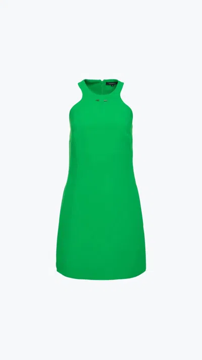 Barbara Bui Crepe Short Dress Romper In Grass Green