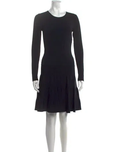 Pre-owned Barbara Bui Crew Neck Knee-length Dress In Black