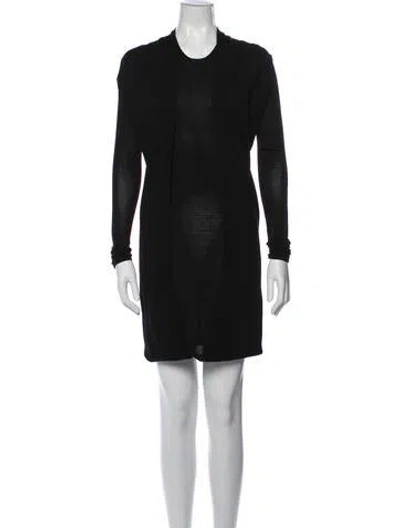 Pre-owned Barbara Bui Crew Neck Long Dress In Black