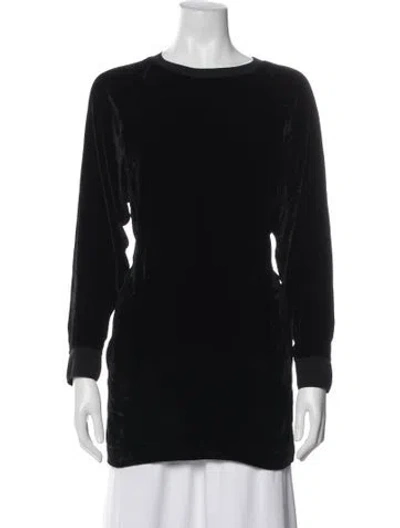 Pre-owned Barbara Bui Crew Neck Long Sleeve Top In Black