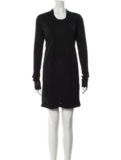 Pre-owned Barbara Bui Crew Neck Mini Dress In Black
