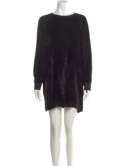 Pre-owned Barbara Bui Crew Neck Mini Dress In Black