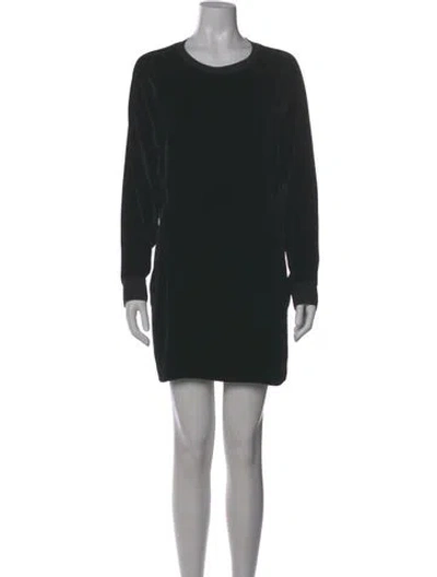 Pre-owned Barbara Bui Crew Neck Mini Dress In Black