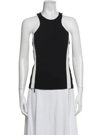 Pre-owned Barbara Bui Crew Neck Sleeveless Top In Black