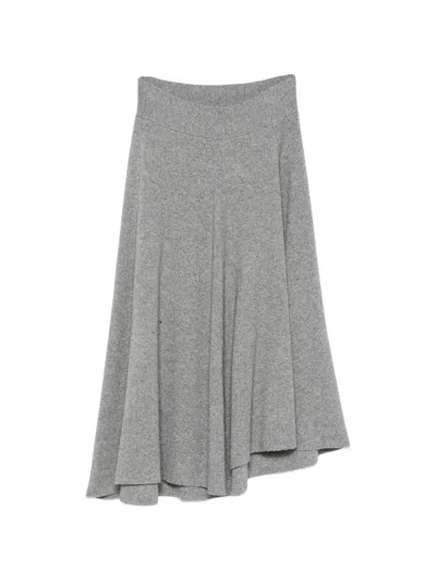 Barbara Bui Elasticated-waistband Skirt In Gray