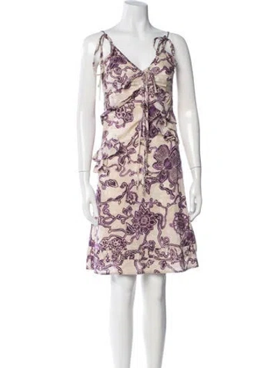 Pre-owned Barbara Bui Floral Print Mini Dress In Multicolor