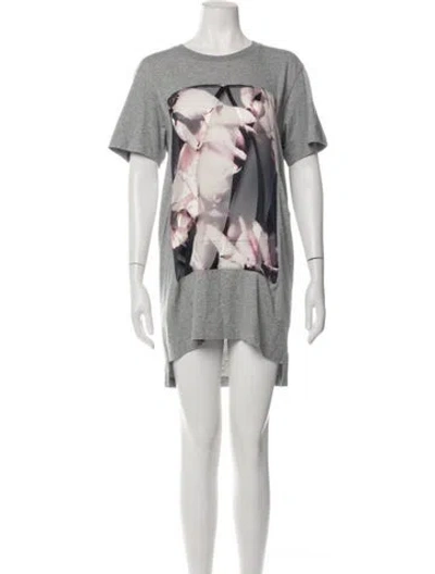 Pre-owned Barbara Bui Graphic Print Mini Dress In Grey