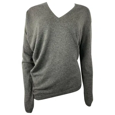 Pre-owned Barbara Bui Grey Cashmere Long Sleeves Pullover Sweater Size S In Gray
