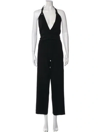 Pre-owned Barbara Bui Halterneck Jumpsuit In Black