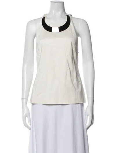 Pre-owned Barbara Bui Halterneck Sleeveless Top In Neutral