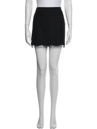 Pre-owned Barbara Bui Lace Pattern Mini Skirt In Black