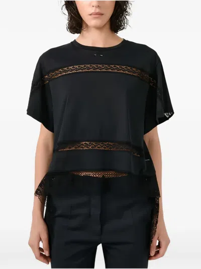 Barbara Bui Lace T-shirt In Black
