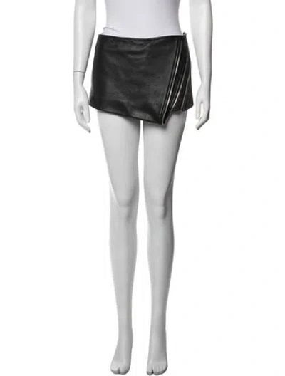 Pre-owned Barbara Bui Lamb Leather Mini Skirt In White