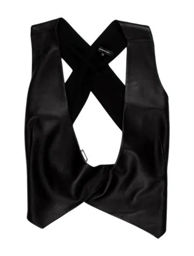 Pre-owned Barbara Bui Lamb Leather Vest In Black