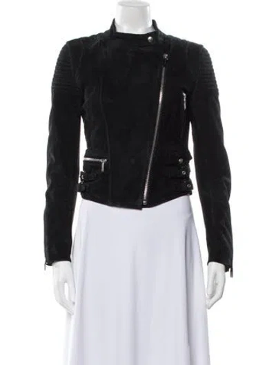 Pre-owned Barbara Bui Lambskin Biker Jacket In Black
