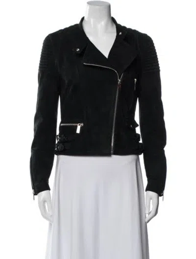 Pre-owned Barbara Bui Lambskin Biker Jacket In Black