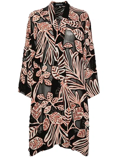 Barbara Bui Leaf-print Jacket In Black
