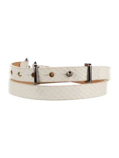 Pre-owned Barbara Bui Leather Belt In White