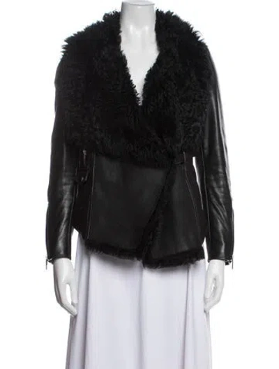 Pre-owned Barbara Bui Leather Biker Jacket In Black